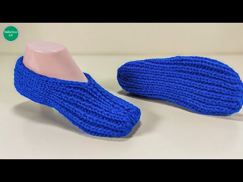 Видео: Самые простые вязаные тапочки в мире