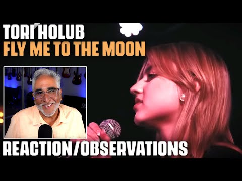 Видео: «Fly Me To The Moon» (Барт Ховард) Тори Холуб, реакция/наблюдения музыканта/продюсера
