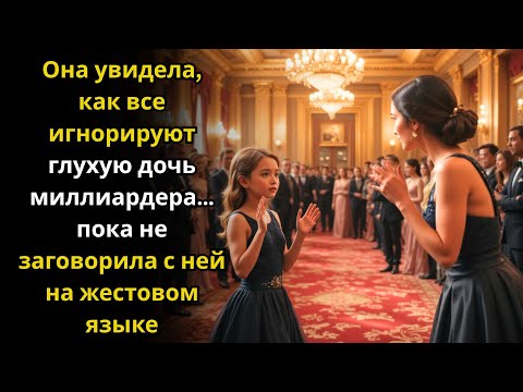 Видео: Она увидела, как все игнорируют глухую дочь миллиардера… пока не заговорила с ней на жестовом языке