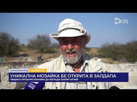 Видео: УНИКАЛНА МОЗАЙКА БЕ ОТКРИТА В ЗАЛДАПА Община Крушари планира да изгради закрит музей