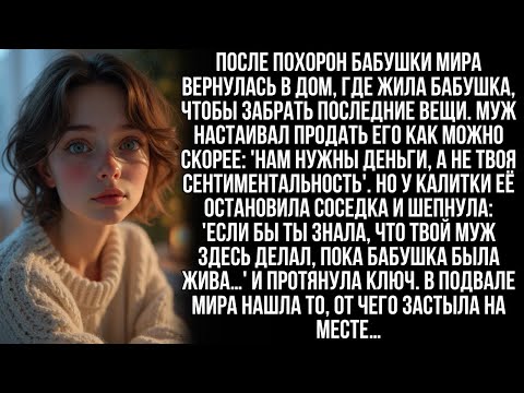 Видео: После похорон бабушки Мира вернулась в её дом за последними вещами. Но когда она открыла подвал…