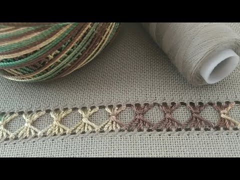 Видео: Вишивка простої мережки| Як вишивати мережку| Hand embroidery|