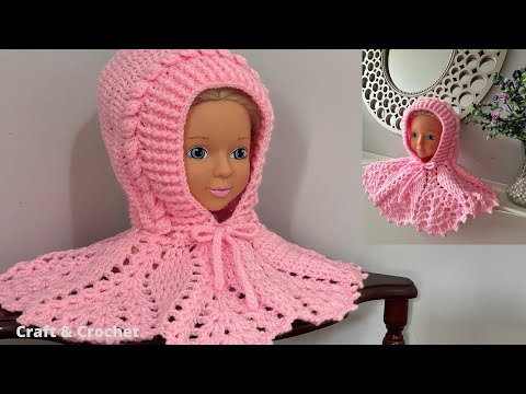 Видео: Простая детская толстовка с капюшоном/пончо/толстовка для рукоделия и вязания крючком 0924