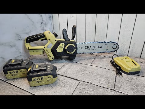 Видео: Цепная Пила 12 Feng Bao (2 акб - 6.0 ач \ 18.5 в)