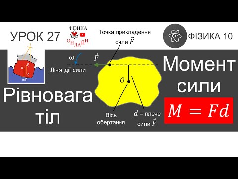 Видео: Фізика 10. Урок-презентація «Рівновага тіл. Момент сили» + 5 задач