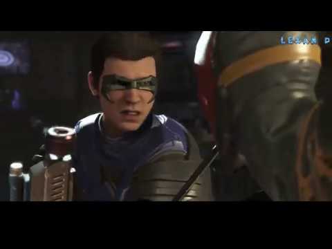 Видео: Injustice 2 - Робин против Красного Колпака - Intros & Clashes (rus)