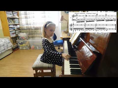 Видео: Ярослава Лемешкина, 5 лет. К.Черни. Избранные этюды, ч.1, № 6. Развитие навыка транспонирования.