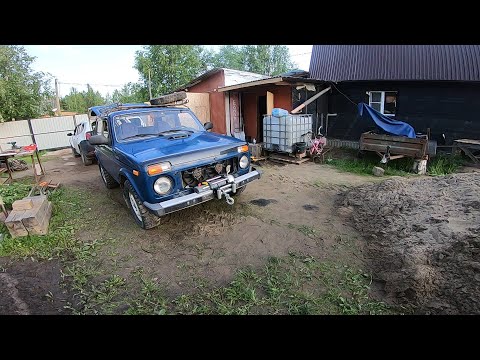 Видео: Подключил лебёдку на ниву и проверил в лесу как она работает