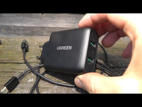 Видео: Адаптер в розетку 36W на 2 USB Quick Charge 3.0 от Ugreen - обзор и тесты по зарядному устройству