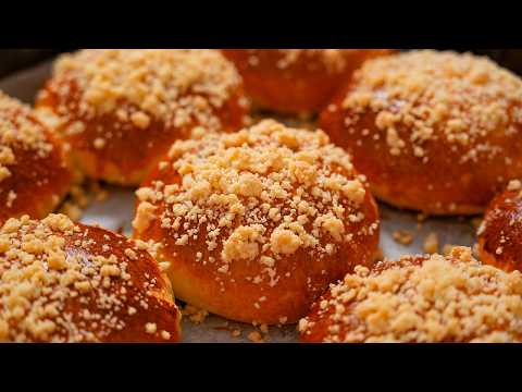 Видео: БУЛОЧКИ как ПУХ! НЕРЕАЛЬНО вкусные булочки с начинкой и хрустящим штрейзелем