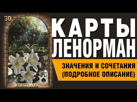 Видео: Карты Ленорман. Карта Лилии (30). Значения и сочетания карт.