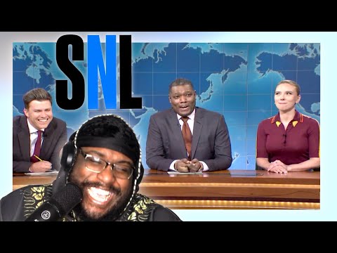 Видео: Обновление выходного дня: Колин Джост и Майкл Че обмениваются шутками в финале 50-го сезона (реак...