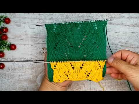 Видео: Шикарный ажурный узор спицами № 19