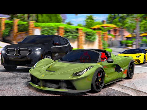 Видео: РЕАЛЬНАЯ ЖИЗНЬ В GTA 5 - УГНАЛ У ДОЛЖНИКА FERRARI LaFerrari! ОХРАНА НА BMW XM ГОНИТСЯ ЗА НАМИ 🌊ВОТЕР