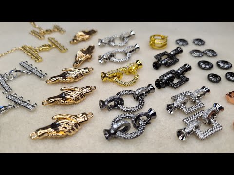 Видео: AliExpress🛒 НОВИНКИ С ФИАНИТАМИ. Шапочки для бусин, многорядные концевики, замки для бус и др.