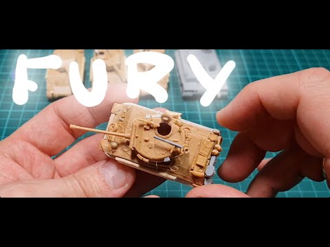 Видео: Диорама "ЯРОСТЬ/FURY" 1/100.Часть.1 ТАНКИ! Тигр&Шерман.