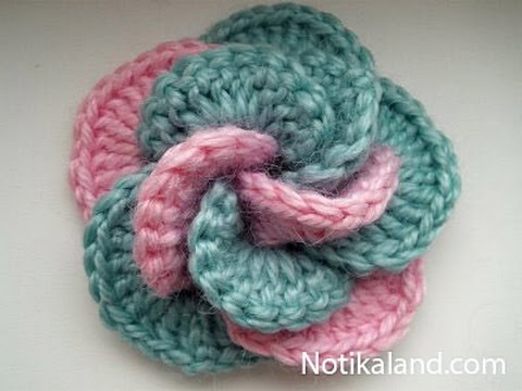 Видео: Вязание крючком  Цветок крючком