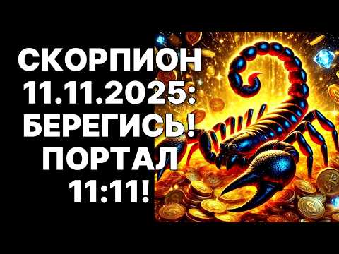 Видео: 🔴Скорпион🦂 11 НОЯБРЯ 2025: ТВОЙ ПОРТАЛ к БЕЗГРАНИЧНОМУ БОГАТСТВУ😱❗❗