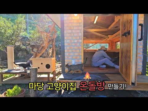 Видео: Дорогая, мне нужно установить ондоль♨️ в кошачьем домике~ #hoyaondol#catwinterhouse#countrysideli...