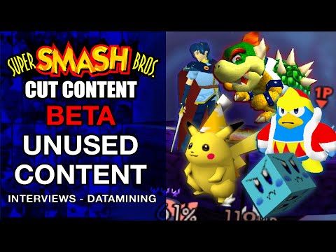 Видео: Бета-версия неиспользованного контента Super Smash Bros (N64) | Вырезанный контент Super Smash Bros
