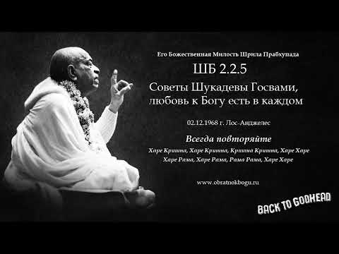 Видео: Шрила Прабхупада ШБ 2.2.5 - Советы Шукадевы Госвами, любовь к Богу есть в каждом (02.12.1968 г. Ло..