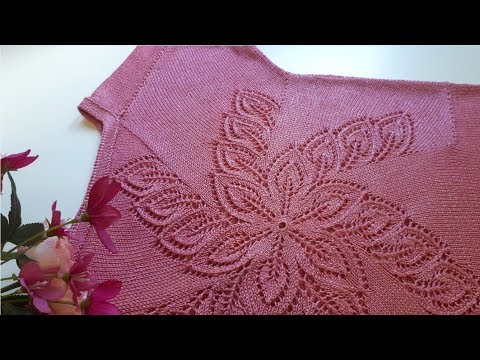 Видео: ЛЕТНИЙ ТОП СПИЦАМИ// вязание от центра детали//обзор готовой работы //вязание спицами//