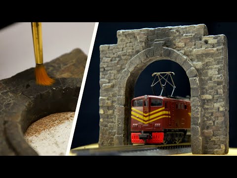 Видео: Как сделать собственные гипсовые туннельные порталы в масштабе HO