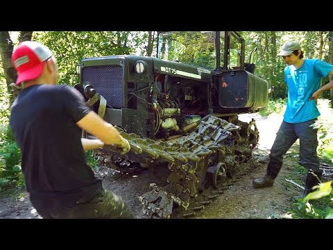 Видео: ДТ75 на японском V8 в 300 сил! Фиаско на тяжелом маршруте!