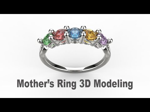 Видео: Учебное пособие по 3D-моделированию кольца матери — проектирование ювелирных изделий в САПР Rhino...