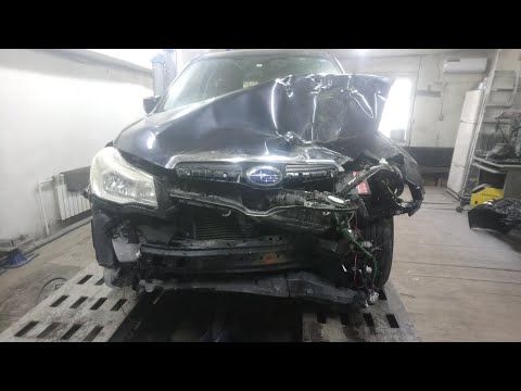Видео: Subaru Forester 2012 года после встречи с Камазом. Вытяжка, покраска и стоимость работы
