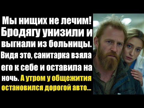 Видео: "Мы нищих не лечим!" — бродягу выгнали из больницы, но санитарка приютила его… и не зря.
