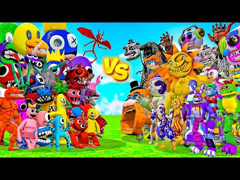 Видео: ВСЕ РАДУЖНЫЕ ДРУЗЬЯ ПРОТИВ ВСЕХ АНИМАТРОНИКОВ ФНАФ 9 В ГАРРИС МОД! RAINBOW FRIENDS VS FNAF 9!