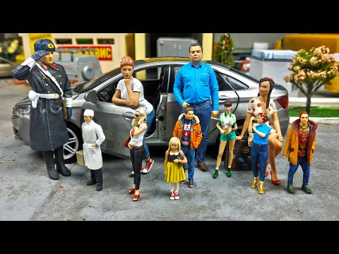 Видео: ЖИВЫЕ ФИГУРКИ на макет от North Star Models масштаб 1/24 и 1/43!