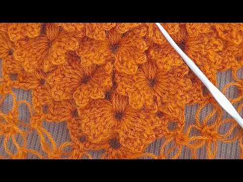 Видео: Узор для шали "Farfalle"