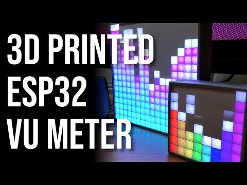 Видео: 3D-печатный дисплей VU на базе ESP32 с цифровым микрофоном INMP441 и матрицей WS2812B