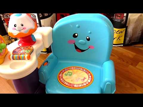 Видео: Детские товары /  Интерактивный музыкальный стульчик Fisher price