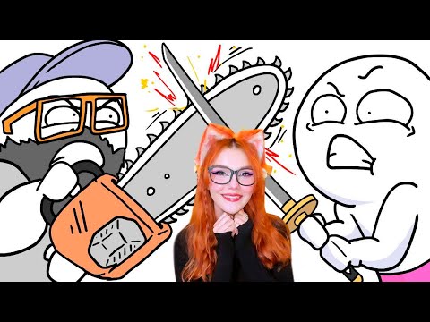 Видео: На что способна КАТАНА и БЕНЗОПИЛА VS КАТАНА Реакция