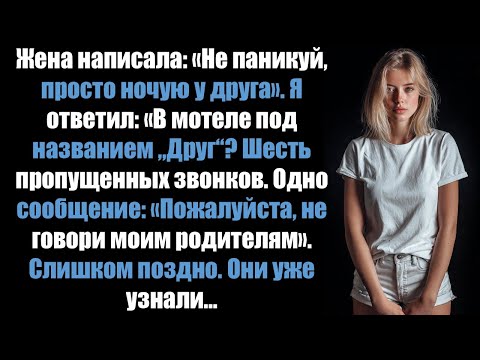 Видео: Жена написала: «Не паникуй, просто ночую у друга». Я ответил: «В мотеле под названием „Друг“?..