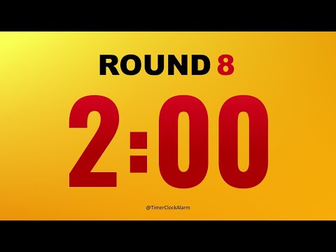 Видео: Таймер бокса 🔴 2 минуты x 8 раундов с перерывом в 1 минуту 🥊 (без музыки)