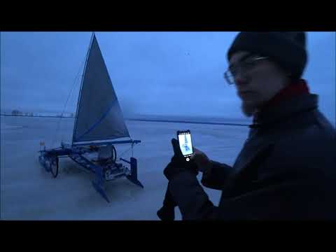 Видео: Испытания  Гибридного буера на Онежском озере   часть 2