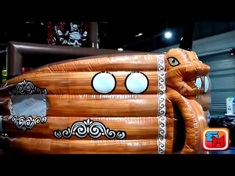 Видео: Надувной корабль «Весёлый Роджер Brown», размер 11*6.5*7 м.