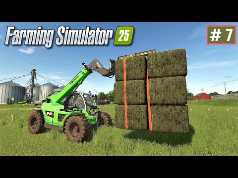Видео: Iowa Plains FS25 - Продаю ПАРТИЮ СЕМЯН.  Покос ТРАВЫ.  ТЮКОВКА # 7