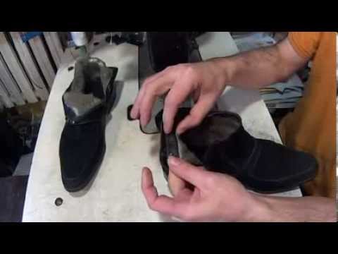 Видео: Как поменять меховой задник. Видео уроки. Ремонт обуви.
