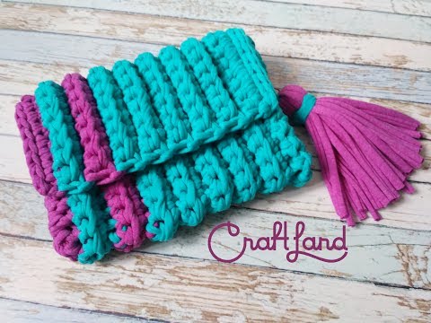 Видео: Сумочка узором поперечная резинка (мастер-класс)