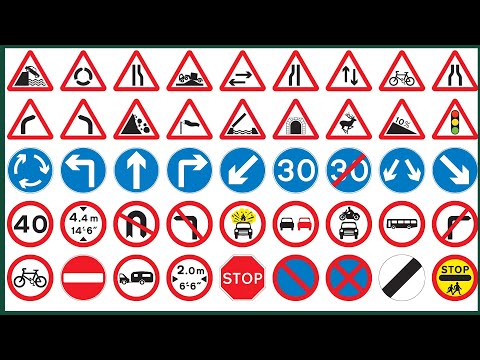 Видео: Основные дорожные знаки, которые должен знать каждый водитель | Дорожные знаки Великобритании