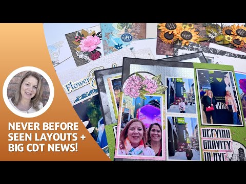 Видео: Поделиться макетом для скрапбукинга | Невиданные ранее макеты + Отличные новости от CDT!