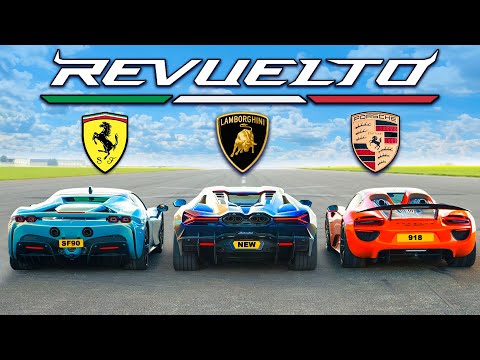 Видео: Кто победит в заезде: Lamborghini Revuelto или Ferrari SF90 или же Porsche 918?