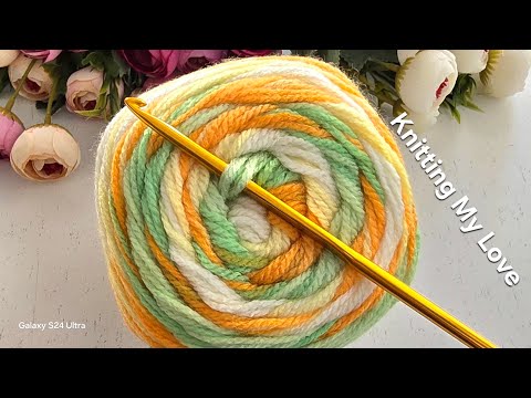 Видео: О, Боже, какой красивый и простой узор! Вы можете сделать узор крючком.🌺🌹