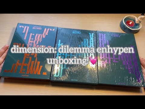 Видео: 💌распаковка альбомов dimension dilemma enhypen!