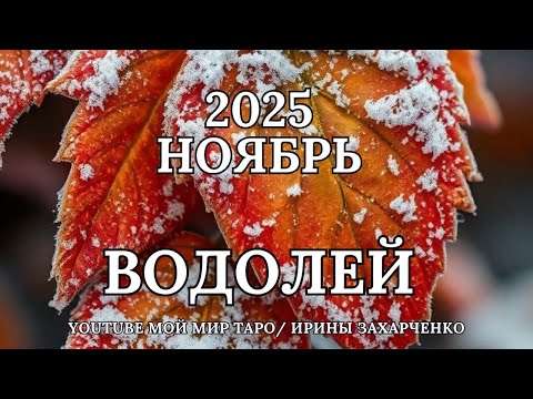 Видео: ВОДОЛЕЙ ♒🍂НОЯБРЬ 2025🍁Таро прогноз для Водолеев/Tarot forecast from Aquarius.
